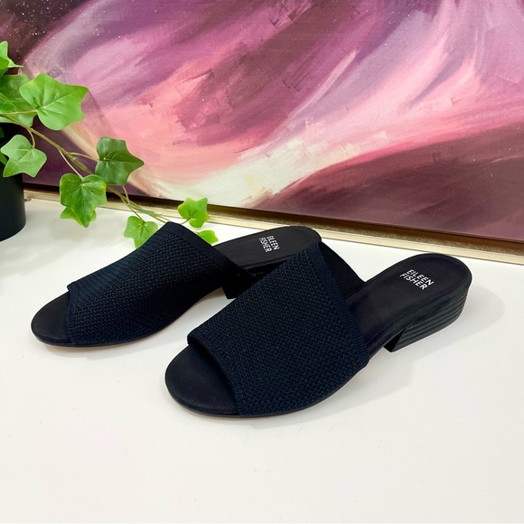 EILEEN FISHER Noko Slide Sandal in Black Size 7 - Picture 5 of 14